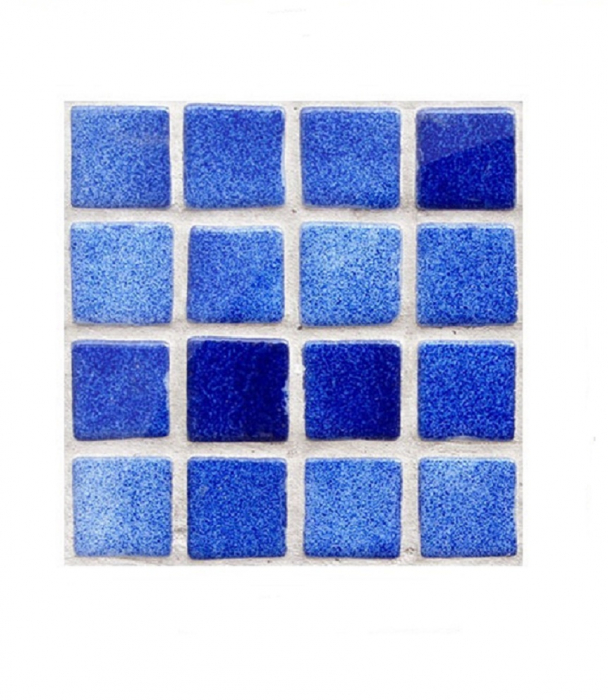 Stickere decorative pentru faianta sau perete Luxer, Set 18 buc, Mozaic Albastru, 10x10 cm, stickere mosaics sticla ieftin perete baie bucatarie dedeman jysj autoadeziv luxer [2]