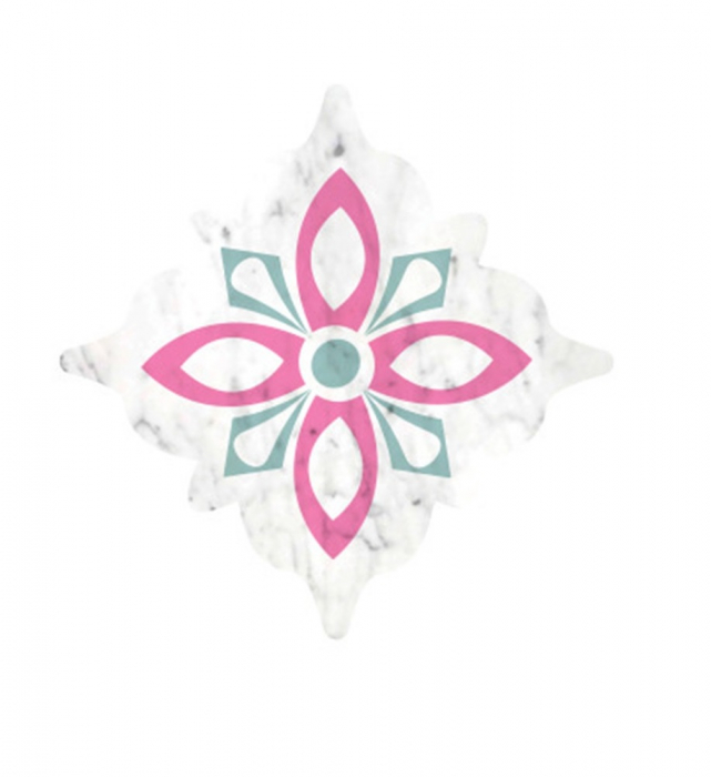 Stickere decorative pentru gresie si faianta Luxer, Set 15 buc, Roz, 7.5x7.5 cm, stickere gresie faianta rosturi pentru baie decorative dedeman pentru geam autocolant ieftin folina ktm luxer [1]