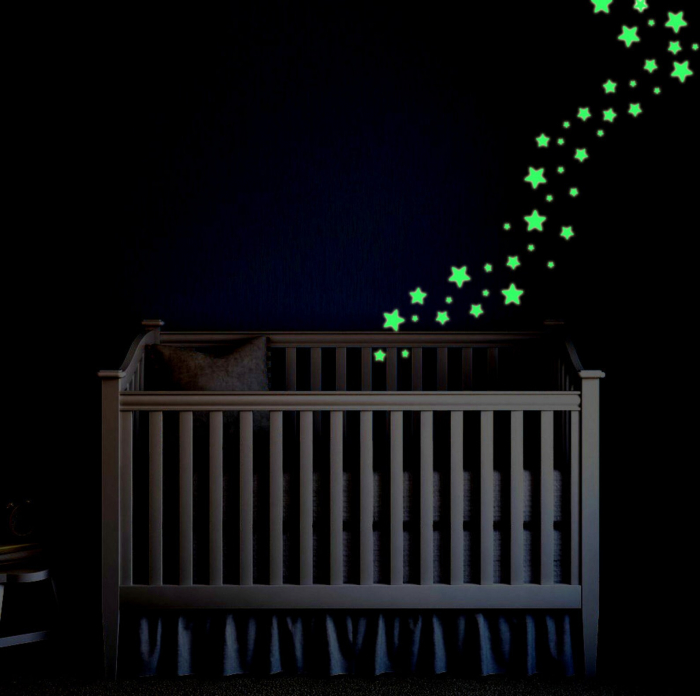 Stickere perete Glow in the dark Luxer, Stelute Fosforescente, 3 folii, 452 piese, stickere autoadezive stele spatiu interstelar pepco dedeman pentru tavan perete camera copilului bebelusi mari [4]