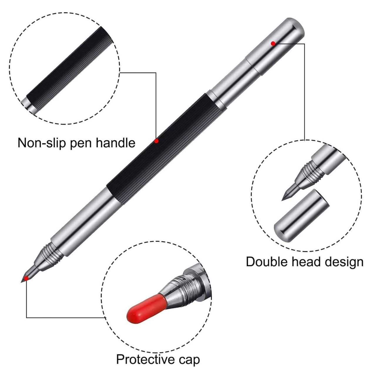 Stilou de gravură manuală Luxer cu vârf din carbură de tungsten, pentru gravare precisă pe metal, sticlă, lemn, ceramică și plastic, design ergonomic și maner antiderapant. [2]