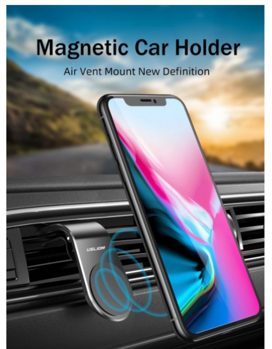 Suport auto premium Luxer pentru telefon, tableta, GPS Negru