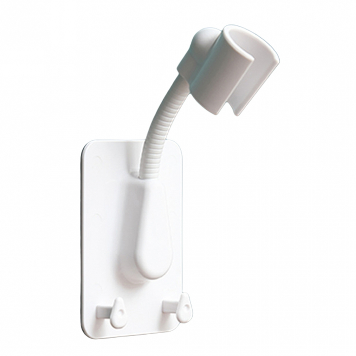 Suport Autoadeziv Pentru Capul de Dus cu 2 Agatatori, Reglabil 360 Grade, Alb/Roz/Albastru/Verde Luxer, suport para dus dedeman cu ventuza de perete reglabil dedeman hornbach leroy ikea grohe emag ieftin luxer [7]