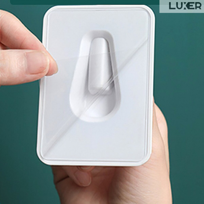 Suport Autoadeziv Pentru Capul de Dus cu 2 Agatatori, Reglabil 360 Grade, Alb/Roz/Albastru/Verde Luxer, suport para dus dedeman cu ventuza de perete reglabil dedeman hornbach leroy ikea grohe emag ieftin luxer [10]