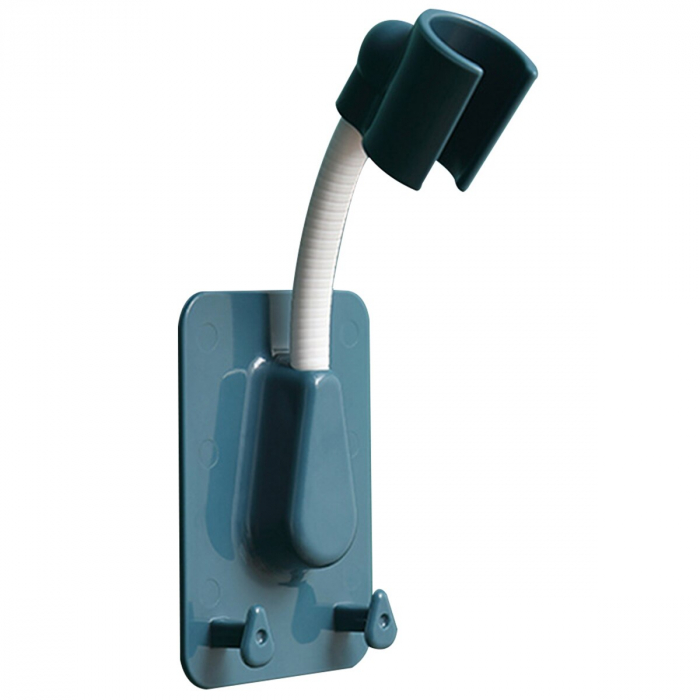 Suport Autoadeziv Pentru Capul de Dus cu 2 Agatatori, Reglabil 360 Grade, Alb/Roz/Albastru/Verde Luxer, suport para dus dedeman cu ventuza de perete reglabil dedeman hornbach leroy ikea grohe emag ieftin luxer [5]