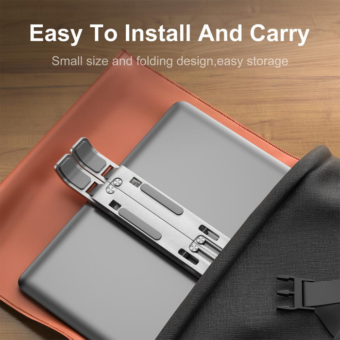 Suport Laptop Aluminiu Stand Notebook Tableta Telefon Suport Ikea pentru Birou Suport Laptop Emag Reglabil pe Inaltime Pliabil Reglabil pe inaltime Dell Lenovo Hp [2]
