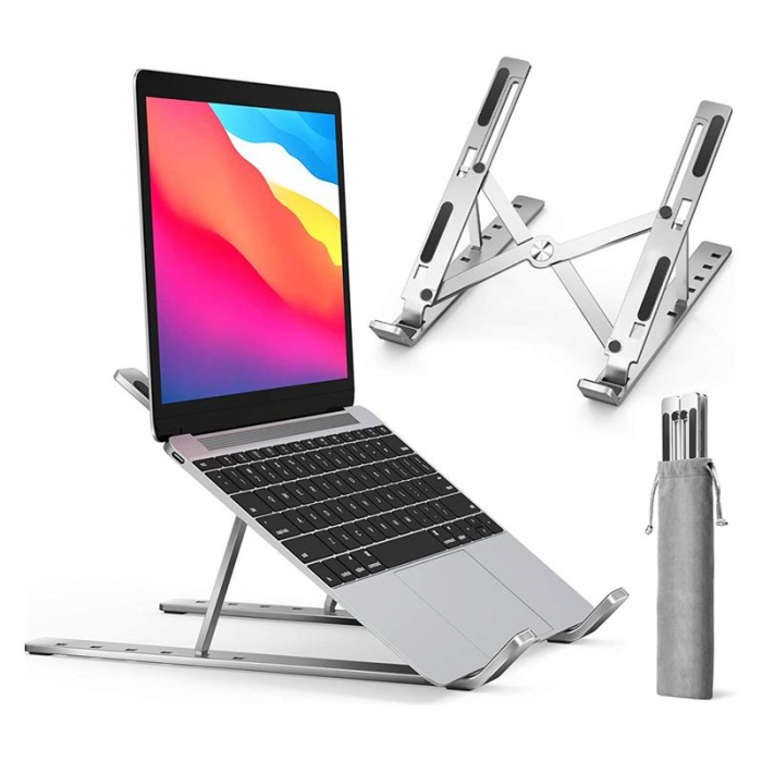 Suport Laptop Aluminiu Stand Notebook Tableta Telefon Suport Ikea pentru Birou Suport Laptop Emag Reglabil pe Inaltime Pliabil Reglabil pe inaltime Dell Lenovo Hp [1]