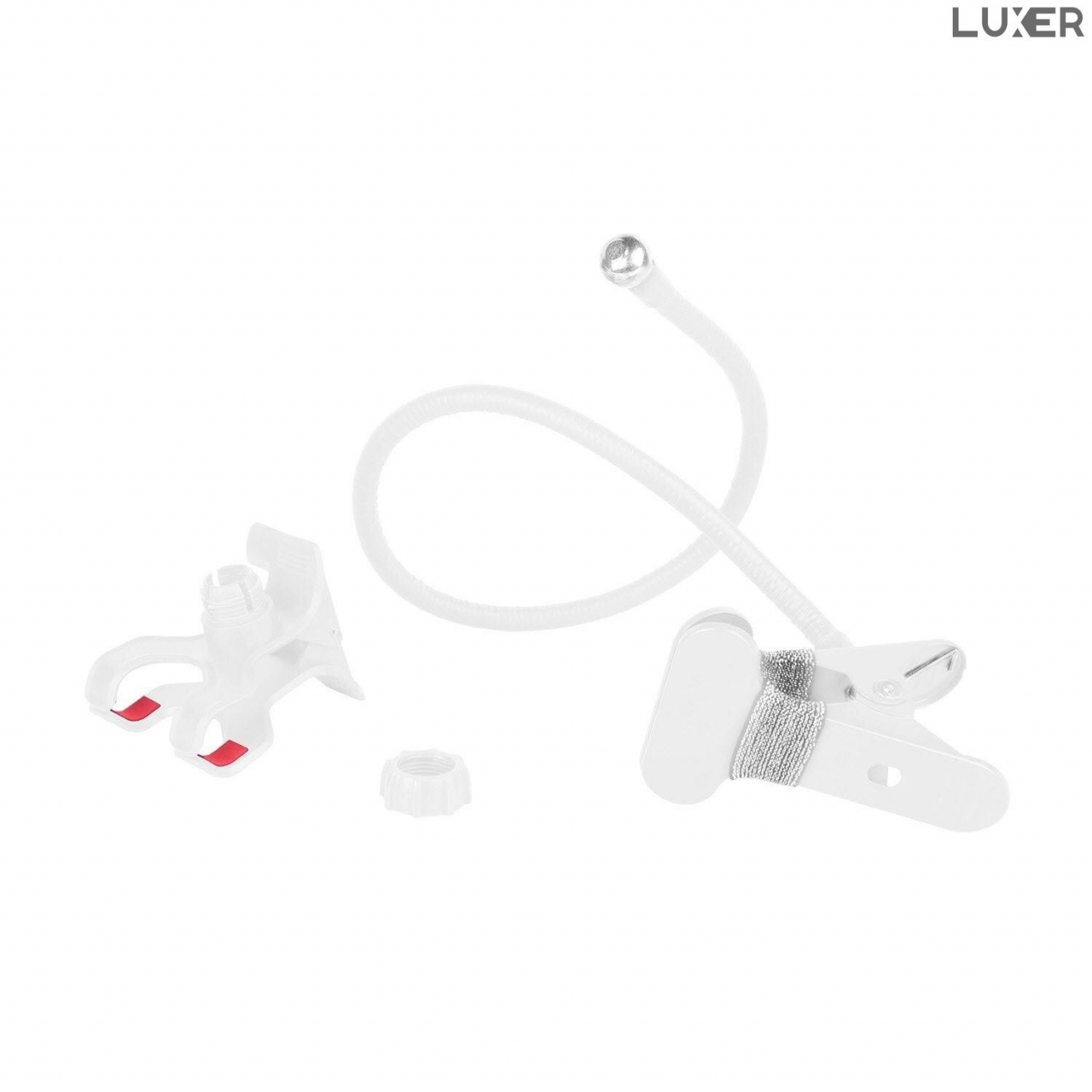 Suport Telefon cu Brat Lung Metalic Flexibil 360° si Clema de Prindere Multisuprafete, Rotativ, Universal, Negru Alb Rosu Albastru, Luxer, pentru [7]