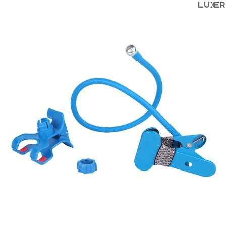 Suport Telefon cu Brat Lung Metalic Flexibil 360° si Clema de Prindere Multisuprafete, Rotativ, Universal, Negru Alb Rosu Albastru, Luxer, pentru [7]