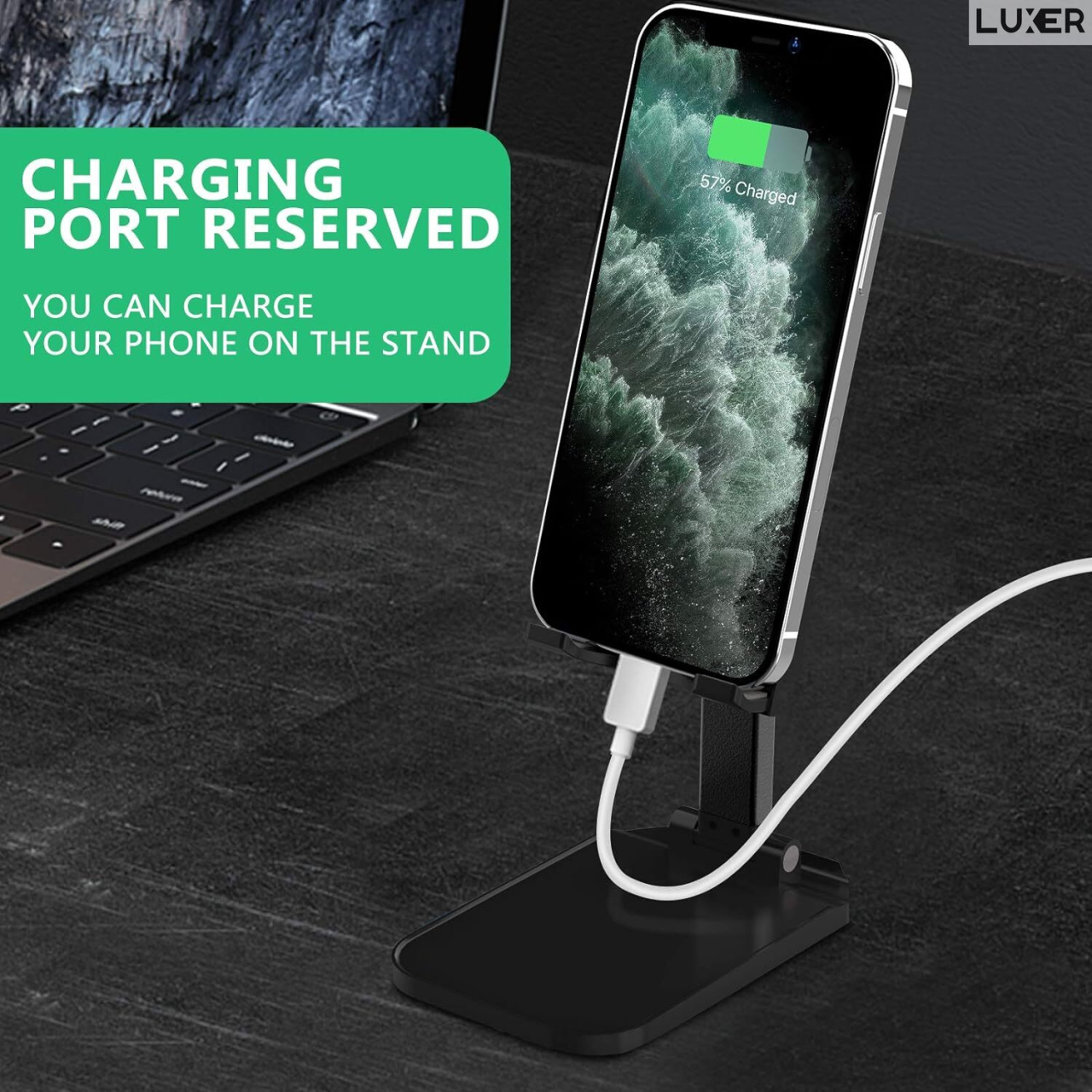 Suport universal pliabil Luxer telefon tableta negru premium [4]