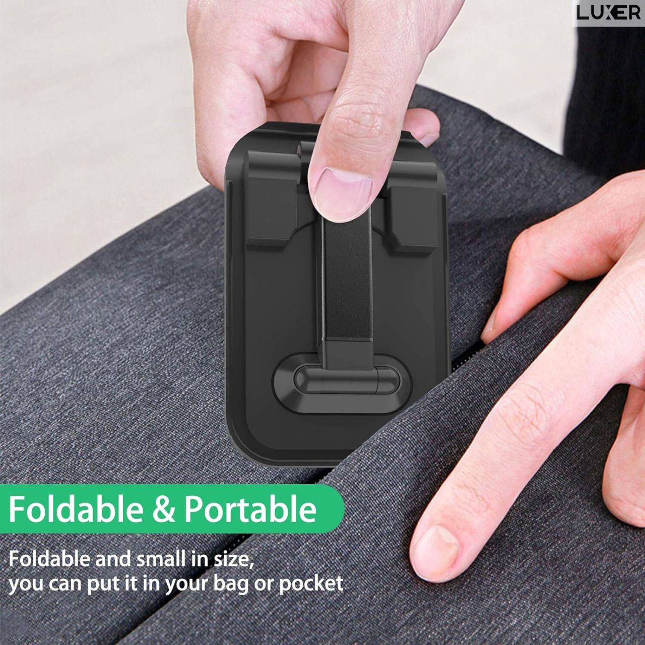 Suport universal pliabil Luxer telefon tableta negru premium [8]