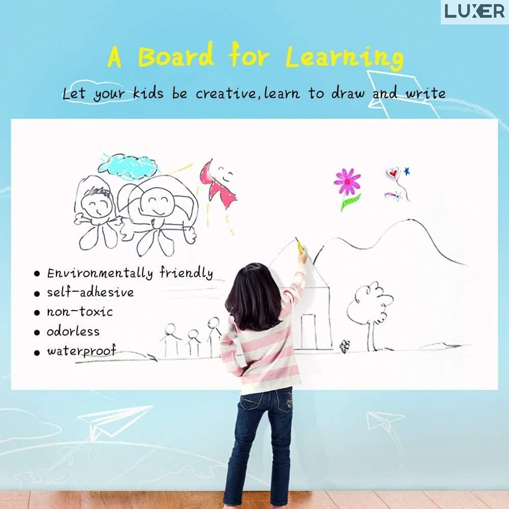 Tabla Scolara Neagra/Alba Tip Sticker Pentru Scris cu Creta sau Marker Luxer, Autocolant, 200x45 cm, Stickere Decorative Autocolante Pentru Bucatarie / Camera Copilului, pentru notite, retete jumbo ikea ieftina pentru interior luxer [8]