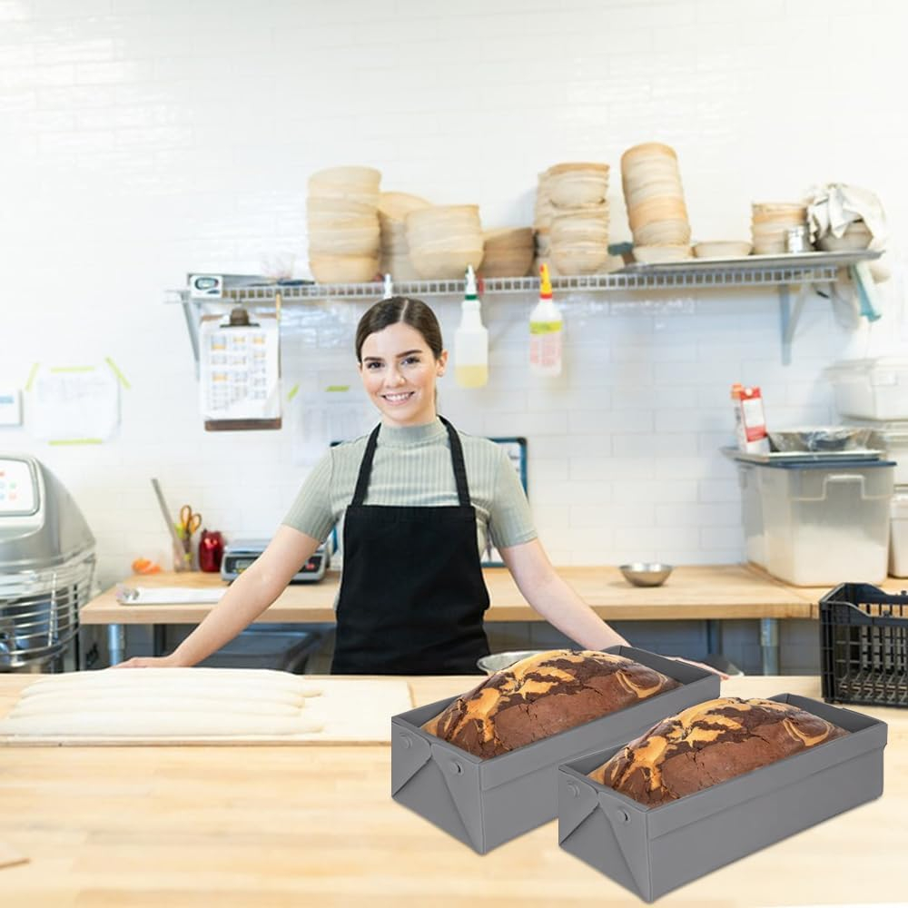 Tavă din silicon gri Luxer cu pereți detașabili, antiaderentă, rezistentă la temperaturi înalte, ideală pentru prăjituri, cheesecake și deserturi. [2]