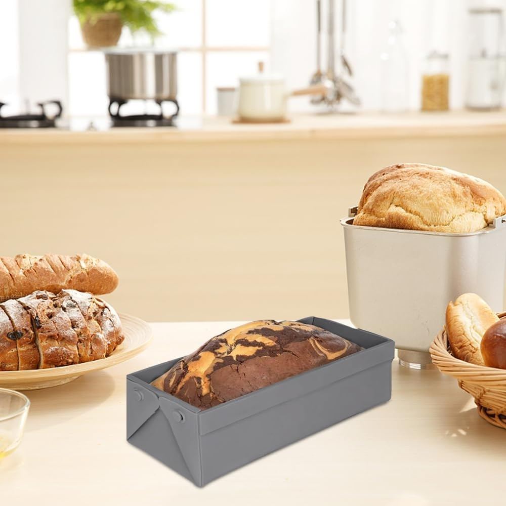 Tavă din silicon gri Luxer cu pereți detașabili, antiaderentă, rezistentă la temperaturi înalte, ideală pentru prăjituri, cheesecake și deserturi. [5]