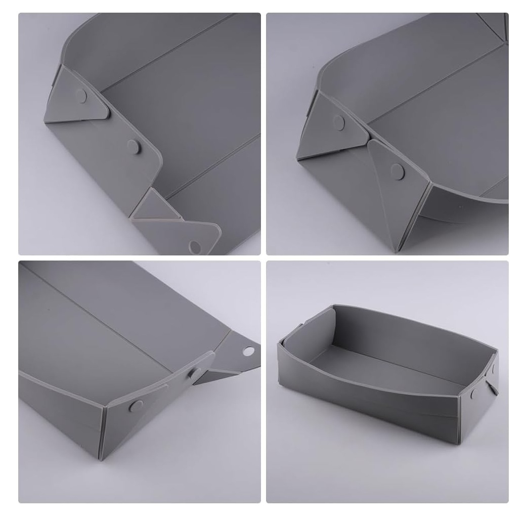 Tavă din silicon gri Luxer cu pereți detașabili, antiaderentă, rezistentă la temperaturi înalte, ideală pentru prăjituri, cheesecake și deserturi. [7]