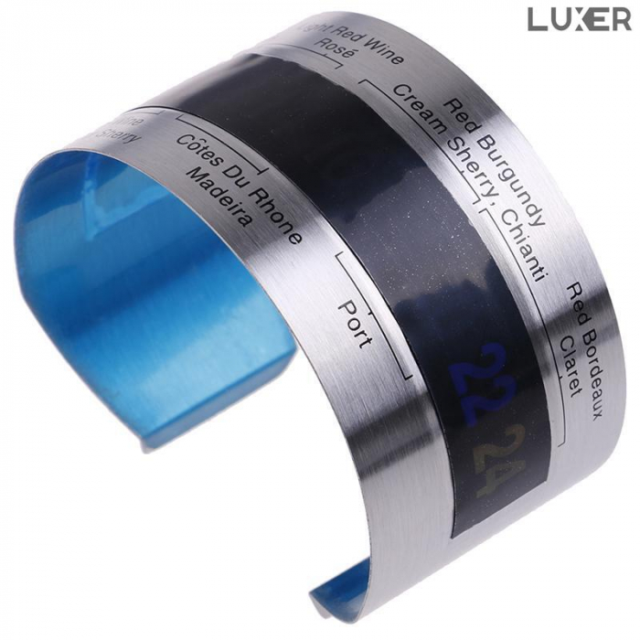 Termometru din Otel Inoxidabil pentru Sticla de Vin, Afisaj Digital LCD, Material Termocromic, Gradatie 4 – 24 °C, Dimensiuni 6x3.7 cm, Luxer, termometru pentru sticla de vin, tuica, whiskey cu afisaj digital dedeman emag cadou secret santa luxer [9]