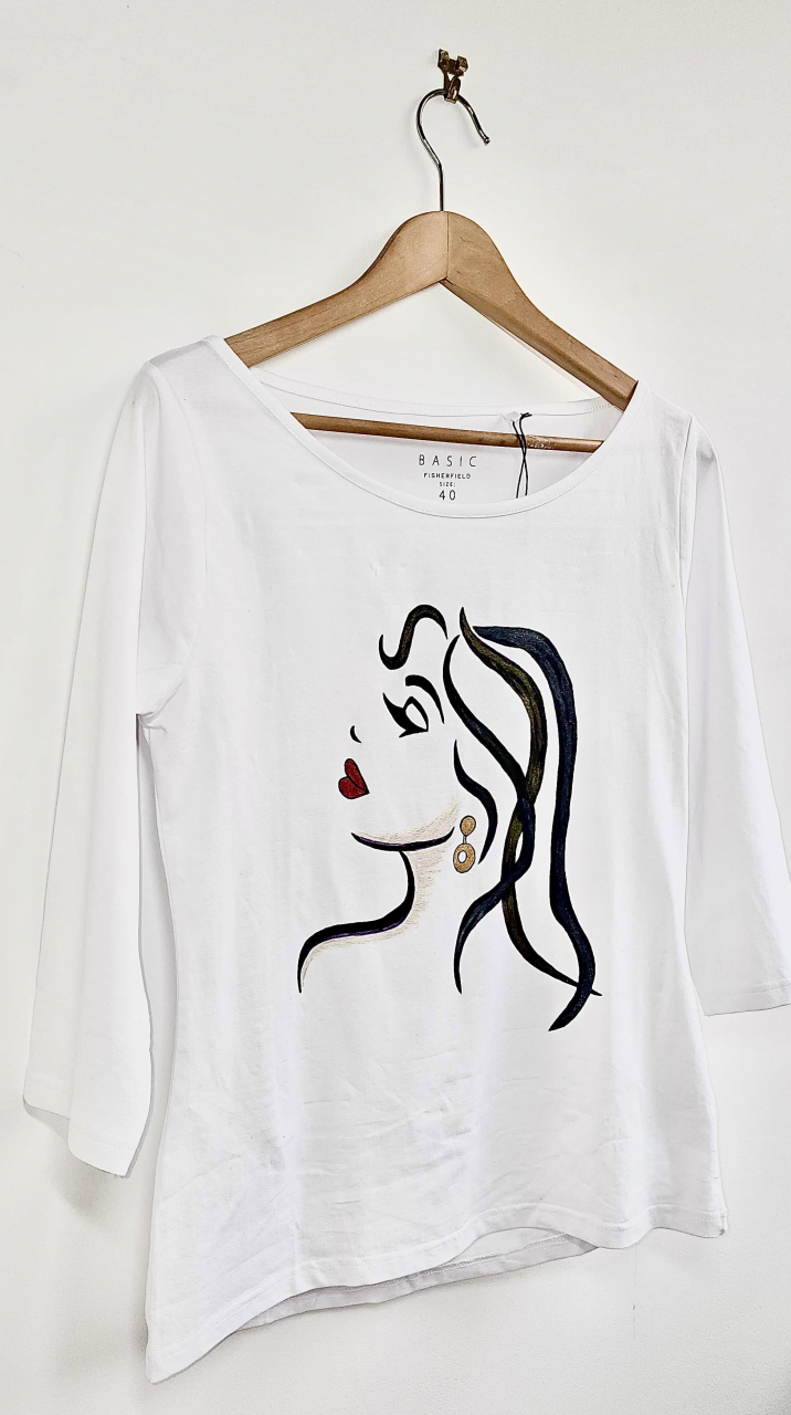Tricou Pictat Manual "Attitude" Luxer, cadou original, inedit pentru persoana iubita, cadou pentru diriginta, cadou pentru invatatoare, cadou pentru educatoare, cadou martie martisor, feminine, elegante [2]