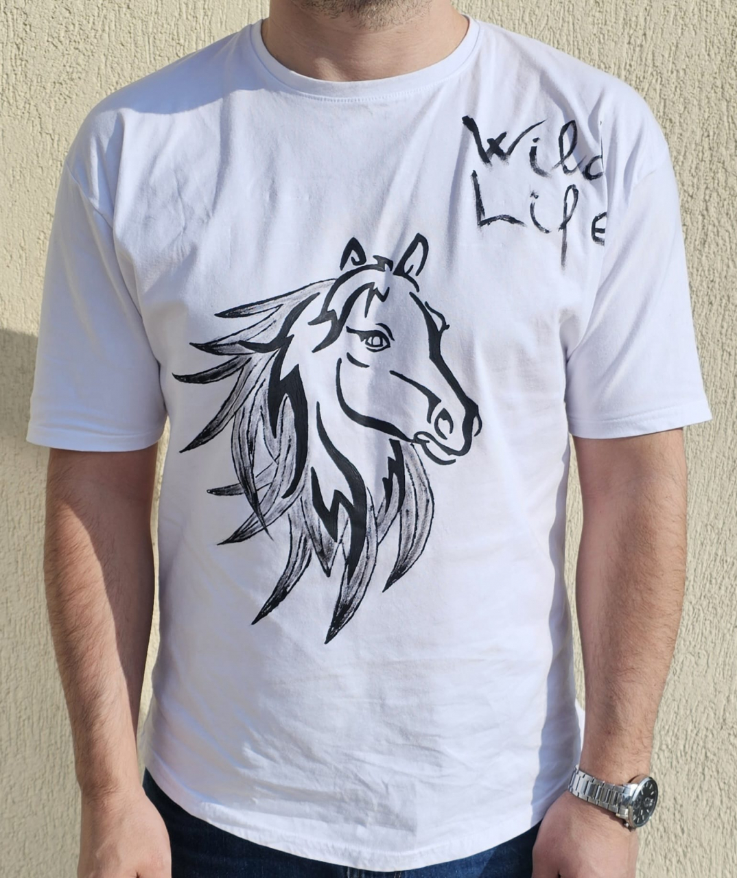 Tricou Pictat Manual "Wild Life" Luxer, cadou original, inedit pentru persoana iubita, cadou pentru diriginta, cadou pentru invatatoare, cadou pentru educatoare, cadou martie martisor, feminine, elegante [3]