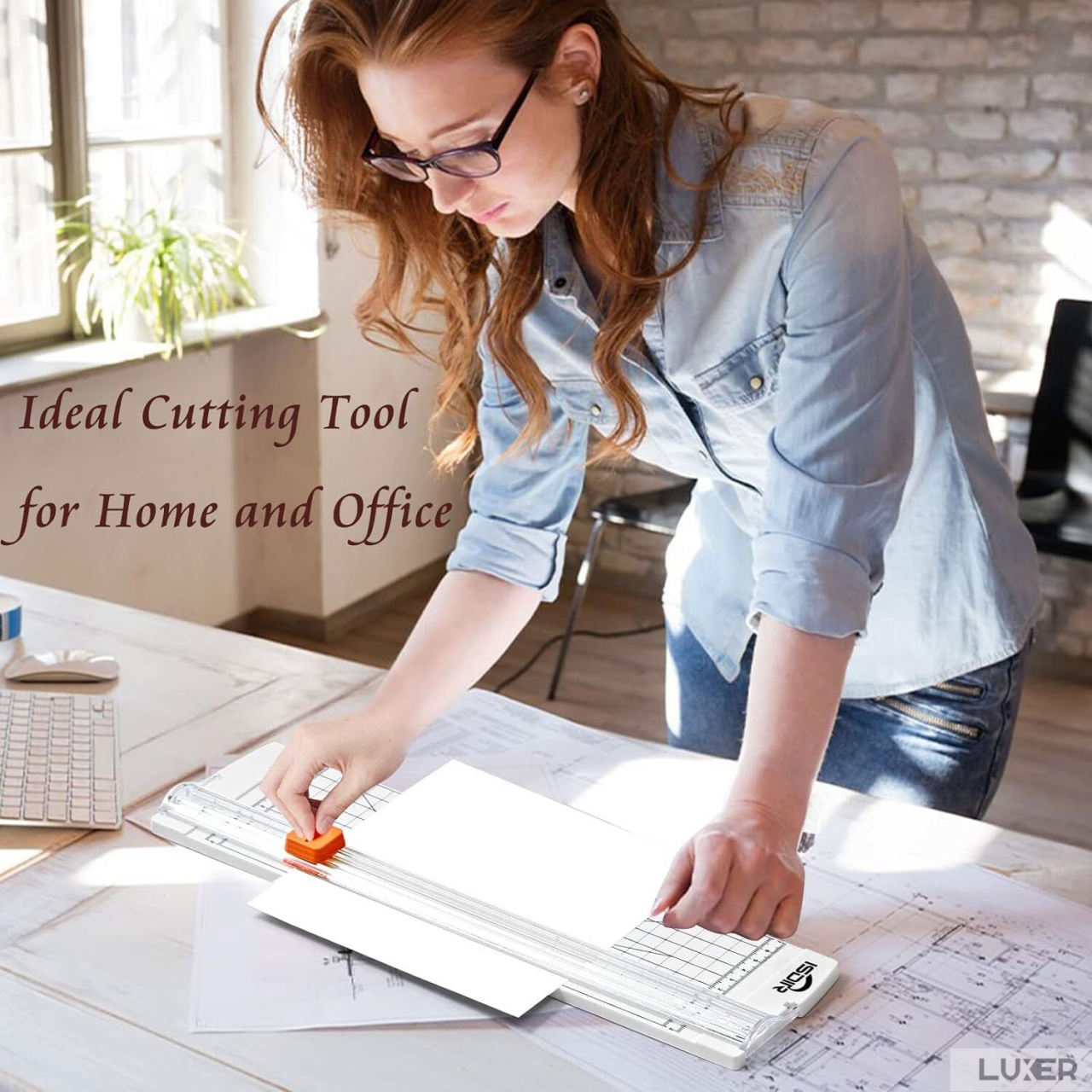 Trimmer Pentru Taiat Hartie/Etichete/Fotografii Cu 5 Lame si Rigla Laterala, Sistem de Siguranta Degete, Utilizare Home&Office, Dimensiuni 36x9.5 cm, Alb, Luxer, Trimmer Pentru Taiat Hartie, Etichete, Fotografii Cu 5 Lame si Rigla Laterala, Sistem de Siguranta Degete, Utilizare Home&Office, hartie a4, a0, carrefour, lidl, auchan, altex, emag, luxer [9]