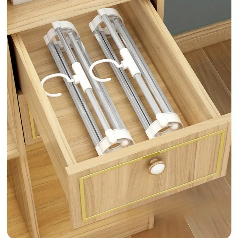 Umeras Cascada Pentru Pantaloni/Cravate/Esarfe/Prosoape Cu 7 Bare Pentru Economisire Spatiu, Dimensiuni 36x48.5 cm, Alb, Luxer [5]