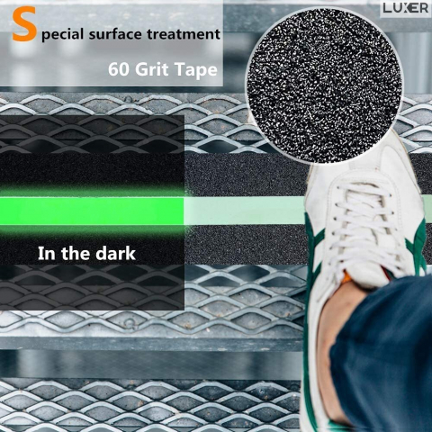 Banda Adeziva Antiderapanta pentru Scari/Trepte Interior/Exterior, Multisuprafete, Rezistenta la Apa, Lungime 5 m, Latime 5 cm, Negru, Luxer, Banda Adeziva Antiderapanta Aderenta Sporita, entru Suprafete Umede, Negru-Verde, Luxer Dedeman Leroy Merlin Emag Bilka Luxer [8]