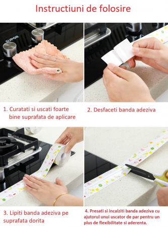 Banda Adeziva de Etansare Pentru Baie si Bucatarie Luxer, pentru Cada/Chiuveta/Ferestre/Tevi apa, Multicolora, 320x3.5 cm, banda adeziva etansare dedeman model de vara pentru apa cada ferestre baie bucatarie usa tevi chiuveta ieftin dedeman brico depot leroy merlin luxer [10]