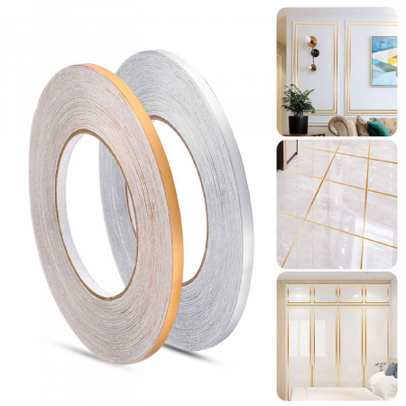 Banda Adeziva Decorativa Pentru Rosturi Gresie si Faianta Luxer, Argintiu/Silver, Negru/Metal-Black, Auriu/Gold, , 50mx0.5cm, decoratiuni gresie rosturi murdare solutie curatare vopsea marker dedeman hornbach leroy merlin jysk luxer [13]