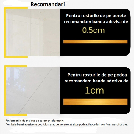 Banda Adeziva Decorativa Pentru Rosturi Gresie si Faianta Luxer, Argintiu/Silver, Negru/Metal-Black, Auriu/Gold, , 50mx0.5cm, decoratiuni gresie rosturi murdare solutie curatare vopsea marker dedeman hornbach leroy merlin jysk luxer [14]