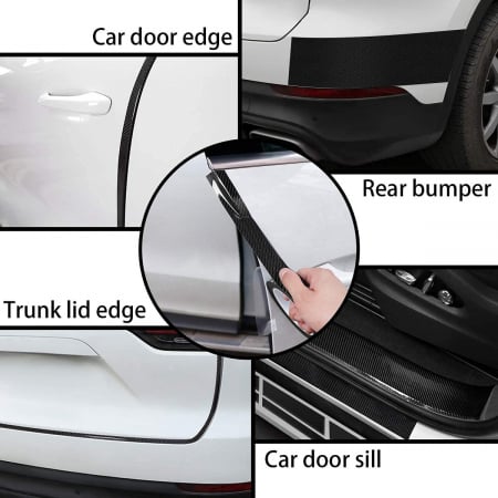 Banda Adeziva Fibra de Carbon pentru Protectie Auto Anti-Zgarieturi, Luxer, 300x7 cm, banda fibra de carbon fibra de sticla dedeman pentru protectie auto bord componente zgariate ieftina emag luxer [9]
