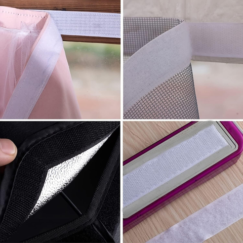 Bandă Autoadezivă Cu Cârlig si Buclă (Hook-&-Loop) Tip Scai, Dimensiuni 500x5 cm, Alb [6]