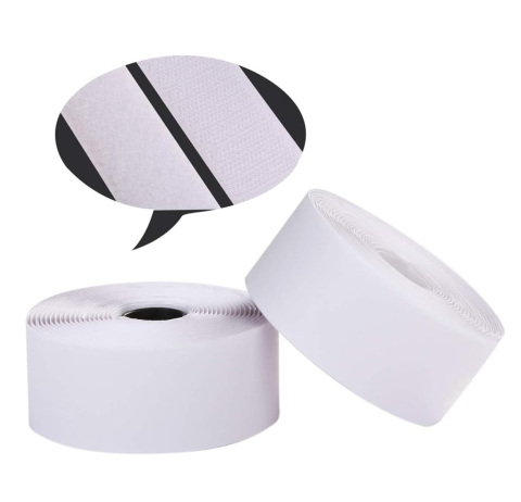 Bandă Autoadezivă Cu Cârlig si Buclă (Hook-&-Loop) Tip Scai, Dimensiuni 500x5 cm, Alb [1]