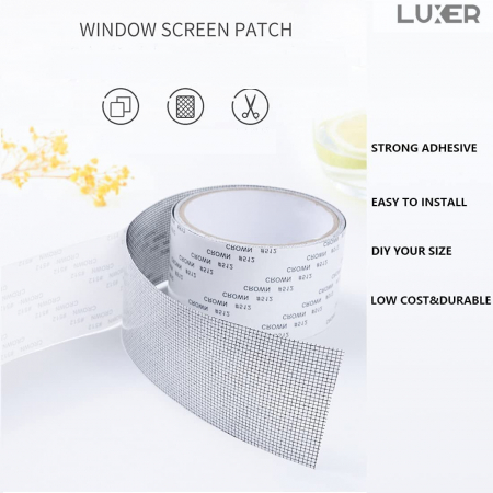 Banda Autoadeziva din Fibra de Sticla pentru Reparare Plasa Tantari, 180x5 cm, Negru, Luxer, banda adeziva plasa tantari dedeman hornbach emag leroy merlin magnetica pentru geamuri ieftina luxer [5]