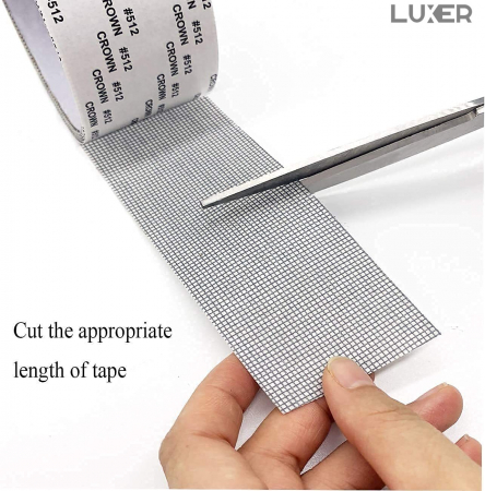 Banda Autoadeziva din Fibra de Sticla pentru Reparare Plasa Tantari, 180x5 cm, Negru, Luxer, banda adeziva plasa tantari dedeman hornbach emag leroy merlin magnetica pentru geamuri ieftina luxer [9]