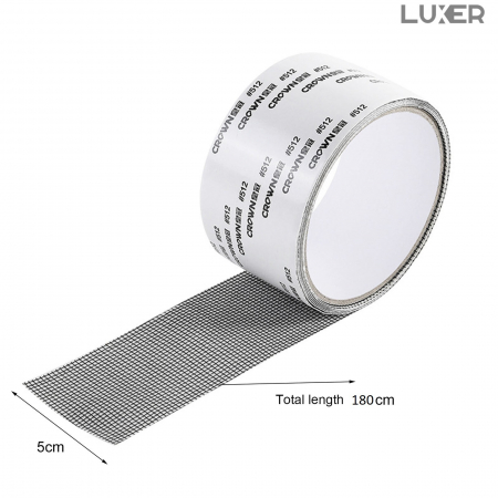 Banda Autoadeziva din Fibra de Sticla pentru Reparare Plasa Tantari, 180x5 cm, Negru, Luxer, banda adeziva plasa tantari dedeman hornbach emag leroy merlin magnetica pentru geamuri ieftina luxer [16]