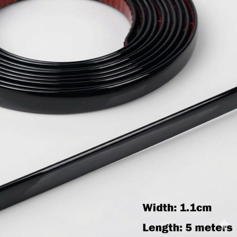 Benzi Adezive Decorative - Banda Decorativa Autoadeziva, 1.1 cm x 5 m, pentru Pereti, Mobilier, Decoratiuni Auto si Interioare, Rezistenta la Apa, Durabila, Usor de Aplicat, Gold, Luxer, Banda adeziva decorativa de lipit pentru perete negru tip platbanda / bordura prete, ornamentala luxer