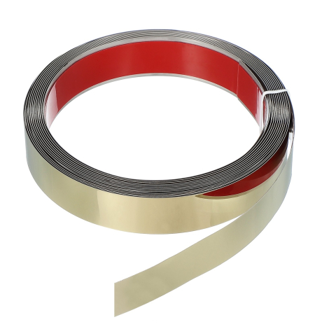 Benzi Adezive Decorative - Bandă decorativă autoadezivă Luxer cu efect de oglindă aurie, lungime 5 metri, lățime 2.5 cm, material reflectorizant premium, ideală pentru decoruri interioare, mobilier și rame.