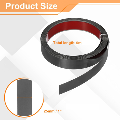 Bandă decorativă autoadezivă Luxer cu efect de oglindă neagra, lungime 5 metri, lățime 2.5 cm, material reflectorizant premium, ideală pentru decoruri interioare, mobilier și rame. [8]