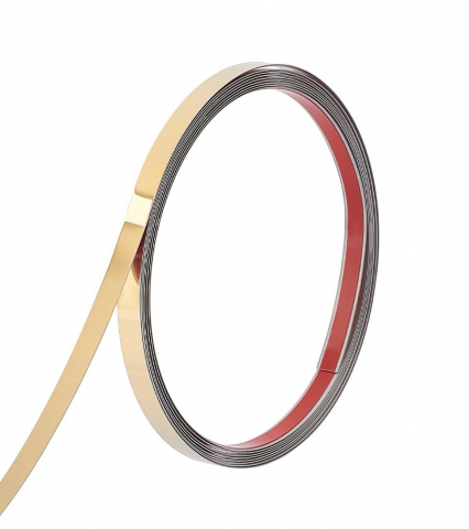 Toate Produsele - Banda Decorativa Autoadeziva Pentru Perete Cu Efect de Oglinda Luxer, Lungime 500 cm, Latime 1 cm, Gold, Banda Adeziva Metalica Pentru Mobila/Usi/Ferestre pentru Decor Dedeman Leroy Merlin Emag Gresie/Faianta Luxer
