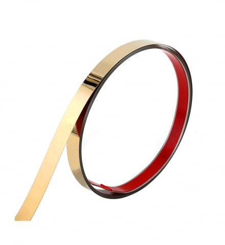Toate Produsele - Banda Decorativa Autoadeziva Pentru Perete Cu Efect de Oglinda Luxer, Lungime 500 cm, Latime 2 cm, Gold, Banda Adeziva Metalica Pentru Mobila/Usi/Ferestre pentru Decor Dedeman Leroy Merlin Emag Gresie/Faianta Luxer