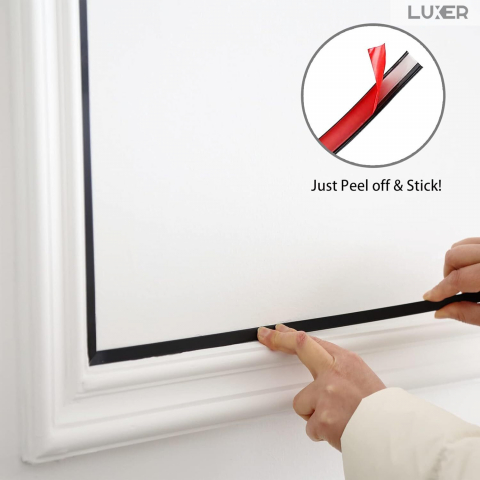 Banda Decorativa Autoadeziva Pentru Perete Cu Efect de Oglinda Luxer, Lungime 500 cm, Latime 2 cm, Black, Banda Adeziva Metalica Pentru Mobila/Usi/Ferestre pentru Decor Dedeman Leroy Merlin Emag Gresie/Faianta Luxer [8]