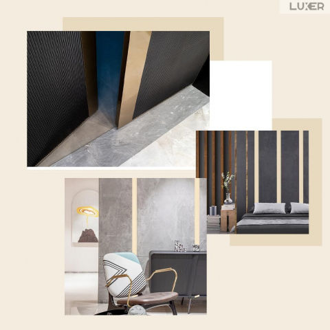 Banda Decorativa Autoadeziva Pentru Perete Cu Efect de Oglinda Luxer, Lungime 500 cm, Latime 3 cm, Gold, Banda Adeziva Metalica Pentru Mobila/Usi/Ferestre pentru Decor Dedeman Leroy Merlin Emag Gresie/Faianta Luxer [5]