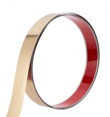 Banda Decorativa Autoadeziva Pentru Perete Cu Efect de Oglinda Luxer, Lungime 500 cm, Latime 3 cm, Gold, Banda Adeziva Metalica Pentru Mobila/Usi/Ferestre pentru Decor Dedeman Leroy Merlin Emag Gresie/Faianta Luxer