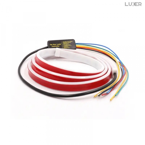 Banda LED Autoadeziva Pentru Portbagaj cu Semnalizare Dinamica Stanga/Dreapta/Marsarier/Frana, Rezistenta la Apa si la Temperaturi Ridicate, Compatibilitate Universala,Lungime 120 cm, Luxer, Banda LED Auto Autoadeziva Pentru Portbagaj cu Semnalizare Dinamica, Pentru Exterior, Dedeman, Rgb, 12 V, kit banda led pentru stopuri, Altex Jumbo Olx Leroy Merlin Luxer [13]