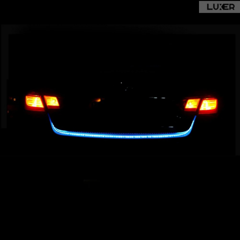Banda LED Autoadeziva Pentru Portbagaj cu Semnalizare Dinamica Stanga/Dreapta/Marsarier/Frana, Rezistenta la Apa si la Temperaturi Ridicate, Compatibilitate Universala,Lungime 120 cm, Luxer, Banda LED Auto Autoadeziva Pentru Portbagaj cu Semnalizare Dinamica, Pentru Exterior, Dedeman, Rgb, 12 V, kit banda led pentru stopuri, Altex Jumbo Olx Leroy Merlin Luxer [5]
