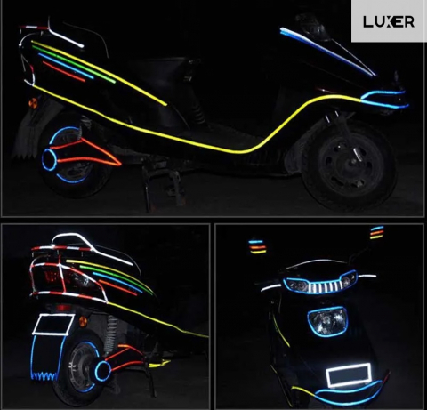 Banda Reflectorizanta Autoadeziva Pentru Bicicleta, Motocicleta, Masina, Scari sau Alte Suprafete, Model Hexagonal, Dimensiuni 800x1 cm, Galben, Luxer [9]