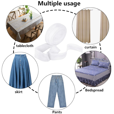 Banda termocolantă Luxer alba de 5 metri pentru tivuri fără coasere, aplicare rapidă cu fierul de călcat. [8]