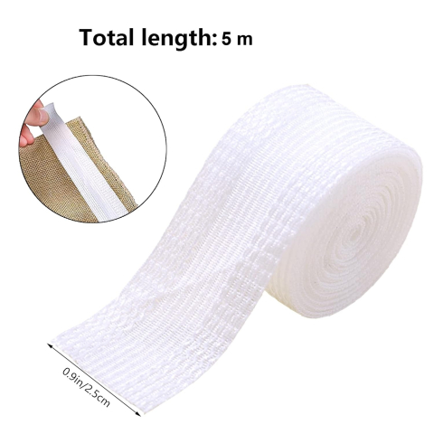 Banda termocolantă Luxer alba de 5 metri pentru tivuri fără coasere, aplicare rapidă cu fierul de călcat. [9]