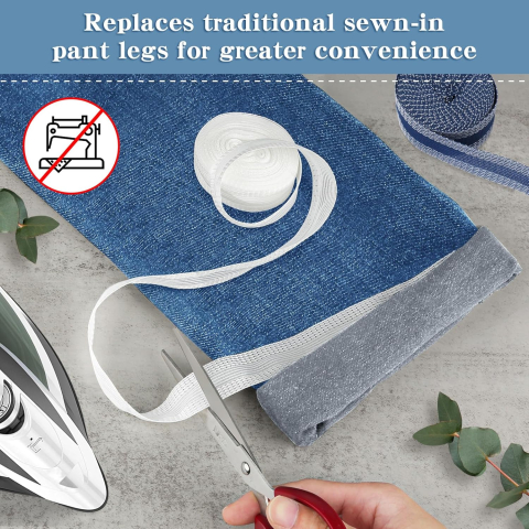 Banda termocolantă Luxer alba de 5 metri pentru tivuri fără coasere, aplicare rapidă cu fierul de călcat. [4]