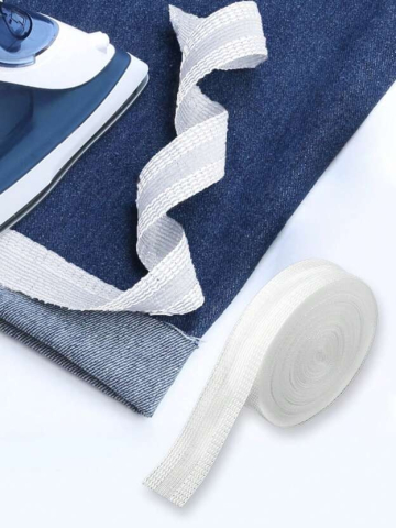 Banda termocolantă Luxer alba de 5 metri pentru tivuri fără coasere, aplicare rapidă cu fierul de călcat. [3]