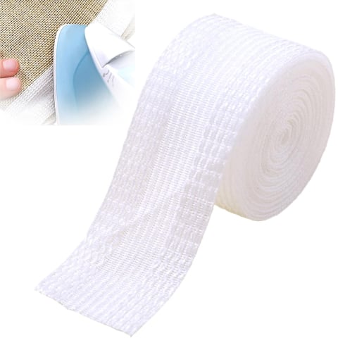 Ingrijire Personala & Cosmetice - Banda termocolantă Luxer alba de 5 metri pentru tivuri fără coasere, aplicare rapidă cu fierul de călcat.