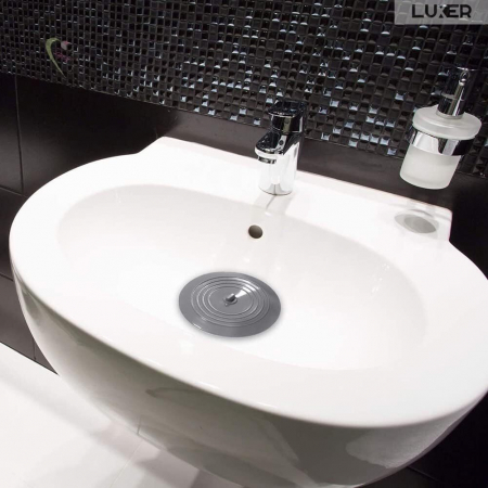 Capac Din Silicon/Dop Pentru Chiuveta/Cada/Sifon Luxer, Protectie Impotriva Gandacilor si Mirosurilor Neplacute, Diametru 15 cm, Gri /Alb, dop chiuveta bucatarie franke dedemna blocat leroy ikea emag silicon ieftin pentru scurgere lavoar mascare luxer [2]
